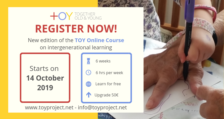 TOY online course starts on 14 October. REGISTER NOW!