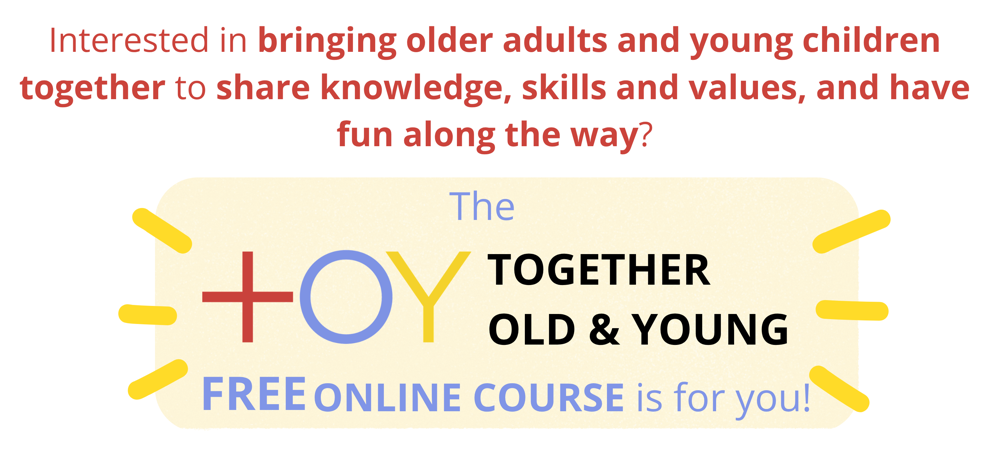 Delighted to announce that the unique TOY (Together Old and Young) Online Course about intergenerational learning is now free to access at the ECOS Institute